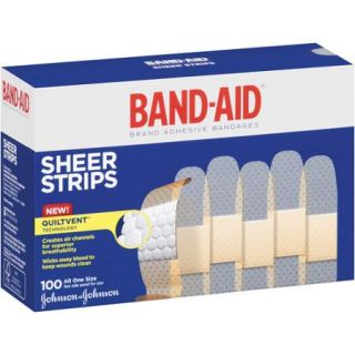 Band Aid Sheer Strips Bandages, 100 count