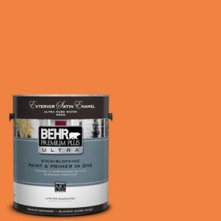 BEHR Premium Plus Ultra 1 gal. #P220 7 Construction Zone Satin Enamel Exterior Paint 985301