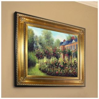 The Rose Garden at Wargemont, 1879 by Renoir Framed Painting Print on