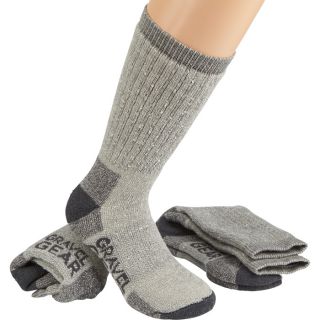 Gravel Gear Premium Merino Wool Heavyweight Boot Socks — 2 Pairs, Charcoal, 13in. Boot Length  Socks