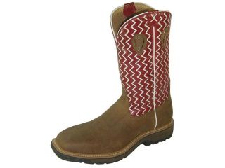 Twisted X Work Boots Mens Lite Work 10 EE Saddle Cherry MLCW001