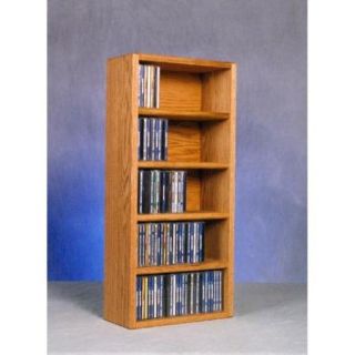The Wood Shed Solid Oak Desktop / Shelf 130 CD Media Cabinet