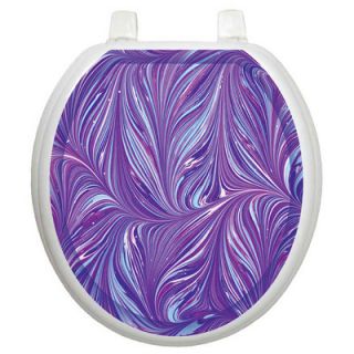 Toilet Tattoos Classic Purple Plumes Toilet Seat Decal