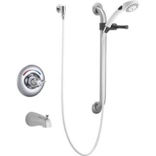 Delta Commercial 1 Handle Tub and Shower in Chrome (Valve Not Included) T13H253