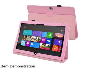 Insten 1901801 Folio Stand Leather Case for Microsoft Surface RT / Surface 2, Pink   Laptop Cases & Bags