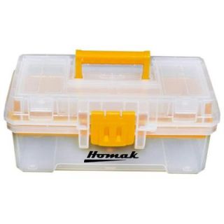 Homak 12 in. Plastic Transparent Tool Box TP00112055