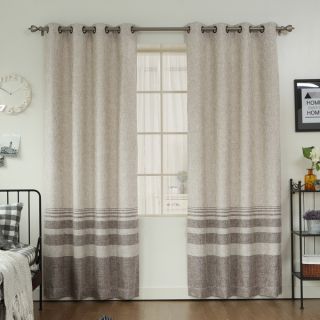 Striped Shimmer Taffeta Weave Grommet Curtain Panel Pair
