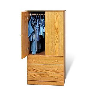 Prepac™ 60 Edenvale 3 Drawer Wardrobe, Oak