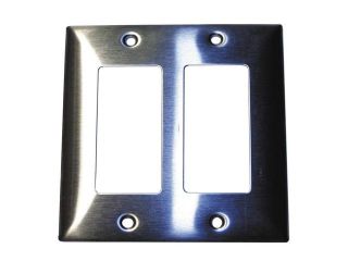 Wallplate 2 Gang GFCI Stainless Steel HUBBELL ELECTRICAL PRODUCTS SS262