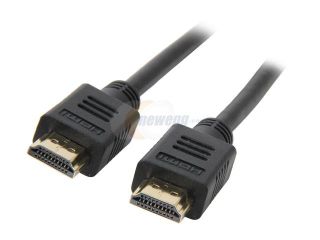 Pixxo Model CH 201 18 Black 6 ft. High Speed HDMI® Cable with Ethernet & Gold Plated Connector M M, Support major 3D video gaming and 3D home theater applications
