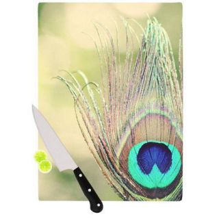 KESS InHouse Sun Kissed by Beth Engel Peacock Feather Cutting Board
