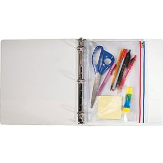 Anglers Zip All Ring Binder Pocket, Clear, 11(H) x 8 1/2(W)