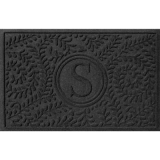 Bungalow Flooring Boxwood Charcoal 24 in. x 36 in. Monogram S Door Mat 2.0384450023E10