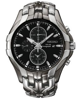 Seiko Mens Chronograph Solar Excelsior Two Tone Stainless Steel