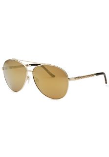 Women's Aviator Gold Tone Sunglasses