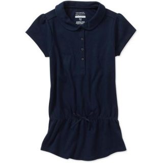 George Girls' Short Sleeve 2 Fer, School Uniform with Elastic Waist