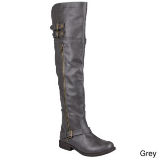 Journee Collections Womens Kimberley Tall Buckle Detail Boot