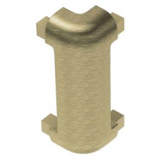 Schluter Rondec CT Brushed Brass Anodized Aluminum 1/2 in. x 2 5/64 in. Metal 90 Degree Outside Corner E90RC125AMGB39