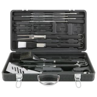 Mr. BBQ 12 piece Stainless Steel Grill Tool Set with Thermo Fork