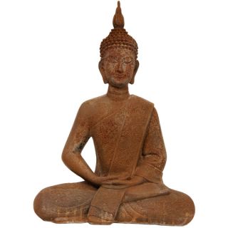 11 Inch Thai Sitting Zenjo in Iron Look Buddha Statue (China