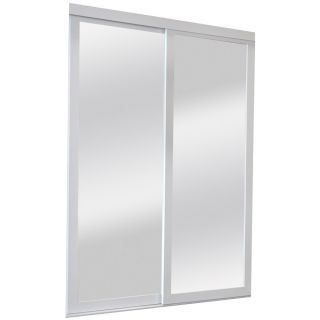 ReliaBilt Mirror/Panel Mirror Pine Sliding Closet Interior Door (Common 60 in x 80 in; Actual 60 in x 80 in)