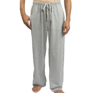 Leisureland Mens Solid Jersey Cotton Knit Pajama Pants   17430219