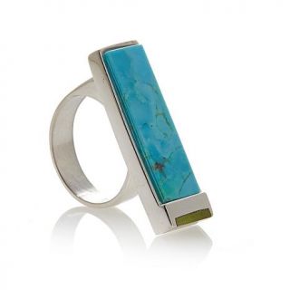 Jay King Turquoise and Peridot Sterling Silver Ring   7888402
