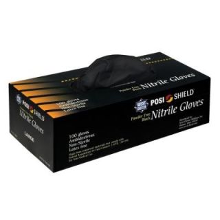 West Chester Powder Free Black Nitrile Disposable Gloves, XXLarge   100 Ct. Box, sold by the case 2920/XXL