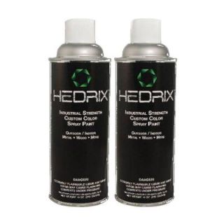 Hedrix 11 oz. Match of Ultra Pure White 1850 Low Lustre Custom Spray Paint (2 Pack) L021850