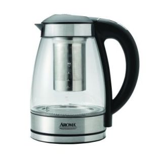 AROMA 7 Cup Glass Digital Electric Kettle with Stainless Tea Infuser AWK 165DI
