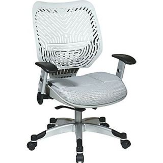 Office Star 86 M22C625R Space Seating Mesh Mid Back Managers Chair with Adjustable Arms, Ice/Shadow