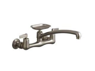 KOHLER K 7855 4 BN Clearwater Sink Supply Faucet with 8" Spout Reach and Lever Handles Brushed Nickel