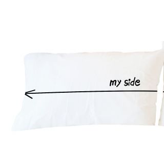 One Bella Casa My Side, Your Side 2 Piece Pillowcase Set