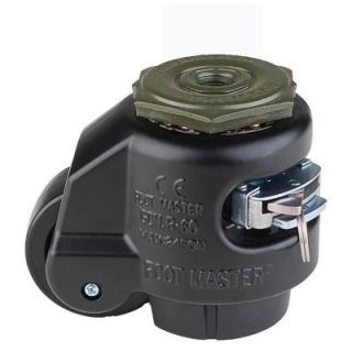 Foot Master 2 in. Nylon Wheel Standard Stem Ratcheting Leveling Caster with Load Rating 550 lbs. GDR 60S BLK 1/2