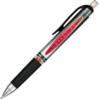 uni ball Impact™ Gel Retractable Pens, Bold Point, Red, Dozen