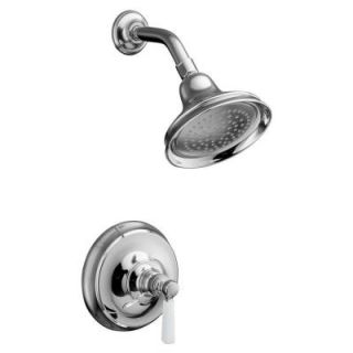 KOHLER Bancroft Rite Temp Pressure Balancing Shower Faucet Trim Only in Polished Chrome (Valve Not Included) K T10583 4P CP