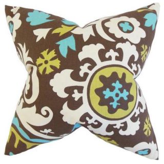 The Pillow Collection Pavati Floral Cotton Throw Pillow