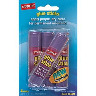 Washable Glue Sticks, Purple, .26 oz., 4/Pack (10446)