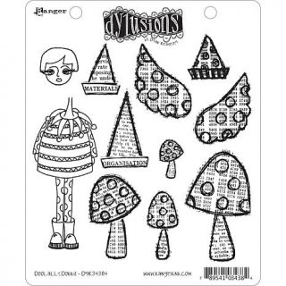 Dyan Reaveley's Dylusions Cling Rubber Stamp Set   Doolally Dorris   7071549