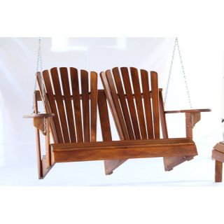 Hyres Country Haven Signature Teak Double Back Porch Swing