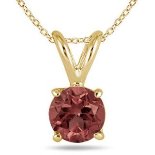 Szul Jewelry 14K Gold Round Cut Gemstone Pendant Set