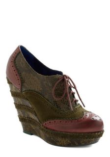 Poetic License Give Me the Zoologist Wedge  Mod Retro Vintage Heels