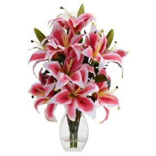 Nearly Natural Rubrum Lily with Decorative Vase 1343