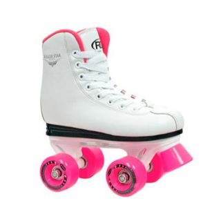 Roller Derby Youth Girls Roller Star 350 Quad Roller Skates   White/Pink   U320G (4)