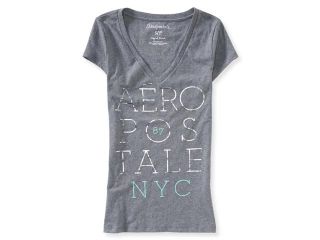 Aeropostale Womens Stacked Foil Graphic T Shirt 145 XL