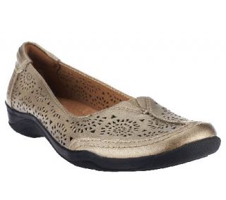 Clarks Artisan Kessa Gazebo Perforated Leather Slip on Shoes —
