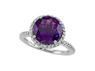 Genuine Amethyst Ring by Effy Collection in 14 kt Yellow Gold Size 4.5