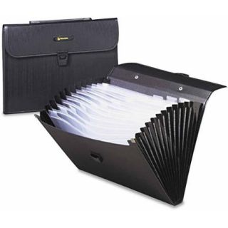 Wilson Jones Briefcase style Poly Expanding File   Black (91165)