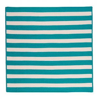 Colonial Mills Stripe It 8' Square Rug   Turquoise   7448675