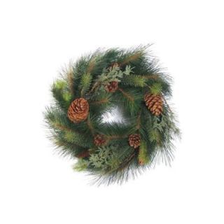 Sage & Co. Evergreen Collection 24 in. Pine, Fir, Juniper Artificial Christmas Wreath XVC10542